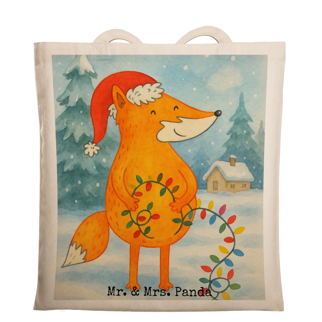 Tragetasche Fuchs Weihnachten Design Stofftasche, Strandtasche, Laptoptasche, Tasche, Stoffbeutel, Shopper, Umhängetasche, Tragetasche, Einkaufstasche, Badetasche, Schultertasche, Beutel, Jutebeutel, Beuteltasche, Einkaufstüte, Jutetasche, Winter, Weihnachten, Weihnachtsdeko, Nikolaus, Advent, Heiligabend, Wintermotiv, Spruch schön, Weihnachtsmann, Geschenk Weihnachten, Füchse, Fuchs, Weihnachtszeit