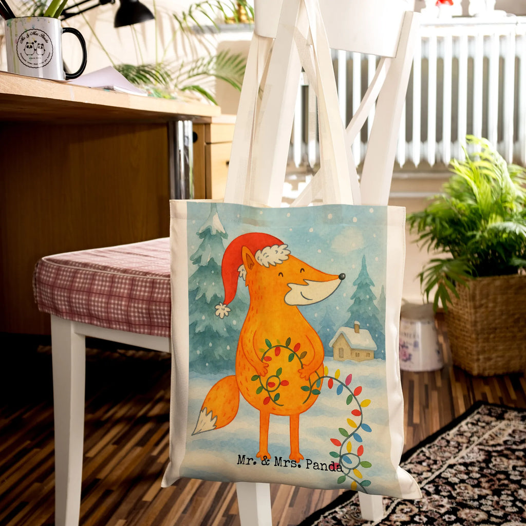 Tragetasche Fuchs Weihnachten Design Stofftasche, Strandtasche, Laptoptasche, Tasche, Stoffbeutel, Shopper, Umhängetasche, Tragetasche, Einkaufstasche, Badetasche, Schultertasche, Beutel, Jutebeutel, Beuteltasche, Einkaufstüte, Jutetasche, Winter, Weihnachten, Weihnachtsdeko, Nikolaus, Advent, Heiligabend, Wintermotiv, Spruch schön, Weihnachtsmann, Geschenk Weihnachten, Füchse, Fuchs, Weihnachtszeit