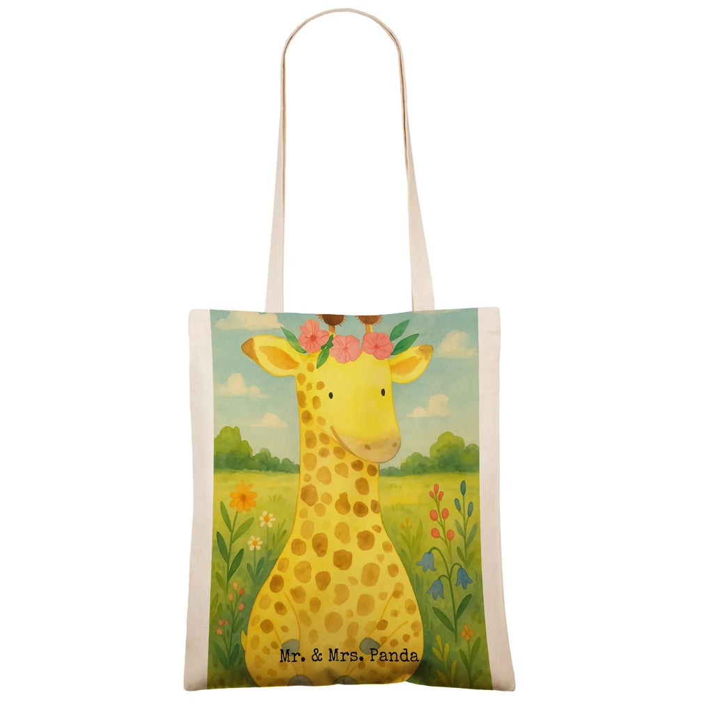 Tragetasche Giraffe Blumenkranz Design Einkaufstüte, Beuteltasche, Laptoptasche, Tasche, Stofftasche, Beutel, Stoffbeutel, Jutetasche, Umhängetasche, Shopper, Einkaufstasche, Strandtasche, Jutebeutel, Schultertasche, Badetasche, Tragetasche, Afrika, Wildtiere, Abenteurer, Giraffe, Blumenkranz, Freundin, Selbstliebe