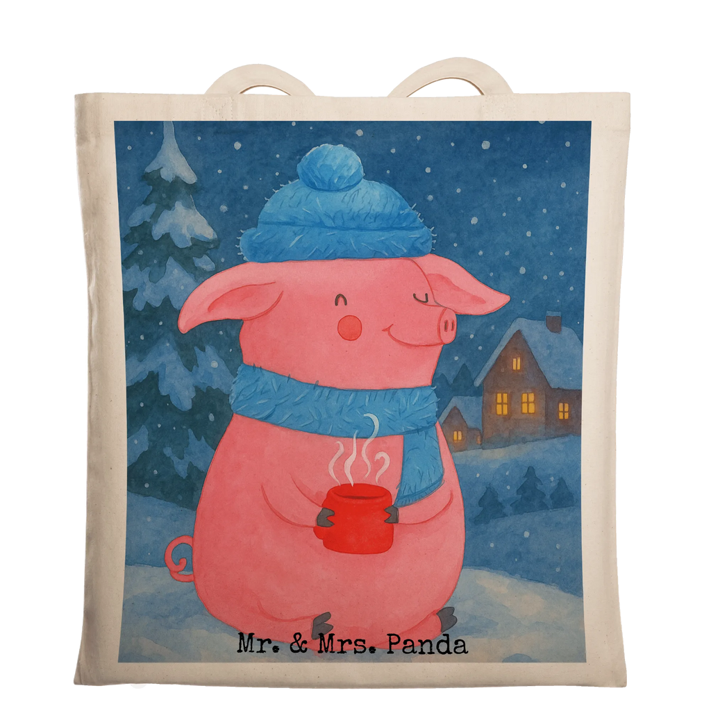Tragetasche Schwein Glühwein Design Beuteltasche, Stofftasche, Umhängetasche, Strandtasche, Jutetasche, Jutebeutel, Einkaufstasche, Stoffbeutel, Schultertasche, Laptoptasche, Einkaufstüte, Tasche, Tragetasche, Beutel, Badetasche, Shopper, Winter, Weihnachten, Weihnachtsdeko, Nikolaus, Advent, Heiligabend, Wintermotiv, Punsch, Glühschwein, Weihnachtsmarkt, Glühwein