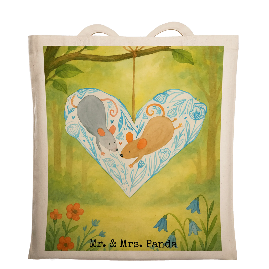 Tote bag Mice heart Design Shopper, Beuteltasche, Jutebeutel, Badetasche, Strandtasche, Laptoptasche, Stofftasche, Umhängetasche, Einkaufstüte, Schultertasche, Stoffbeutel, Tasche, Beutel, Tragetasche, Jutetasche, Einkaufstasche, Liebe, Partner, Freund, Freundin, Ehemann, Ehefrau, Heiraten, Verlobung, Heiratsantrag, Liebesgeschenk, Jahrestag, Hocheitstag, Gemeinsamkeit, Mäuse, Geschenk für zwei, Hochzeit, Liebesbotschaft, Liebesbeweis, Lieblingsmensch, Love, Maus