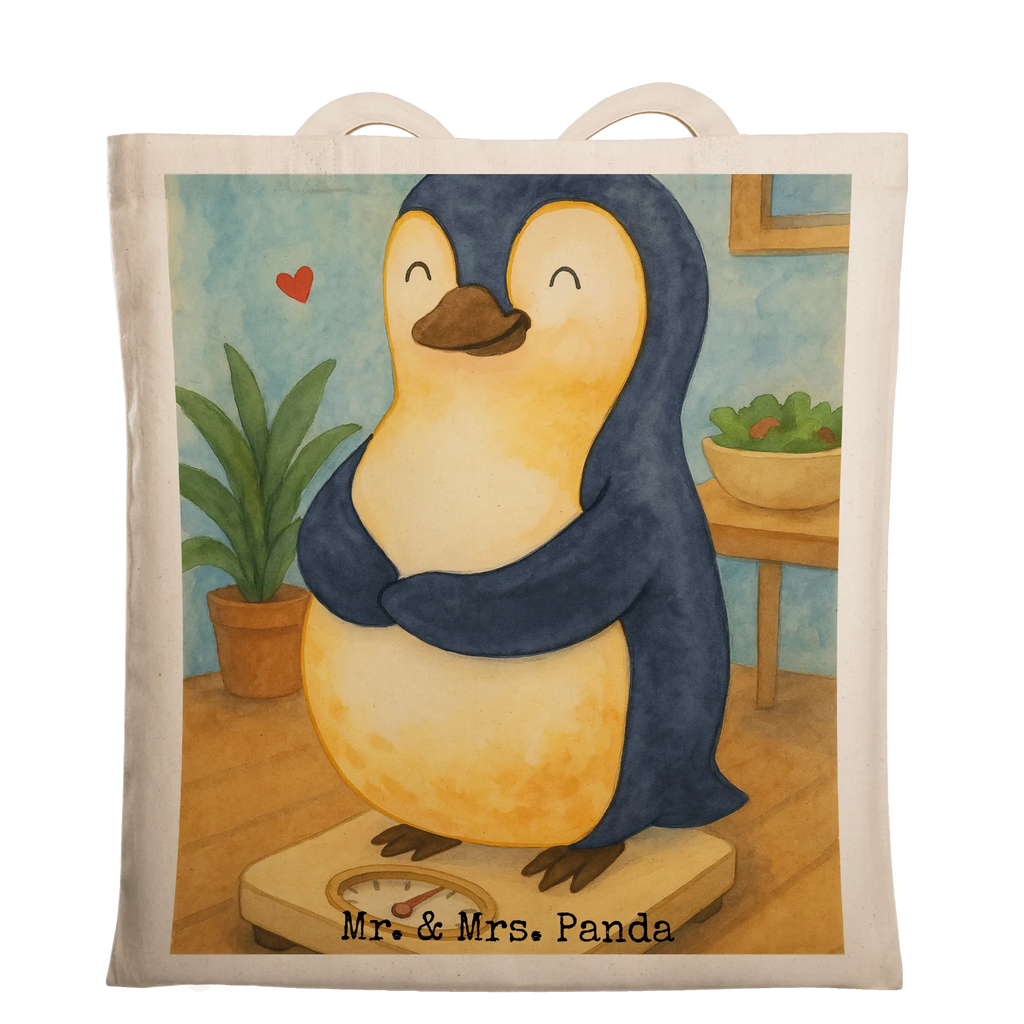 Tote bag Penguin diet Design Laptoptasche, Beuteltasche, Jutetasche, Jutebeutel, Schultertasche, Stofftasche, Badetasche, Tasche, Umhängetasche, Einkaufstasche, Beutel, Strandtasche, Einkaufstüte, Tragetasche, Shopper, Stoffbeutel, Pinguin, Gewicht, Selbstliebe, Selbstrespekt, Pinguine, Abspecken, Körperliebe, Motivation, Abnehmen, Diät