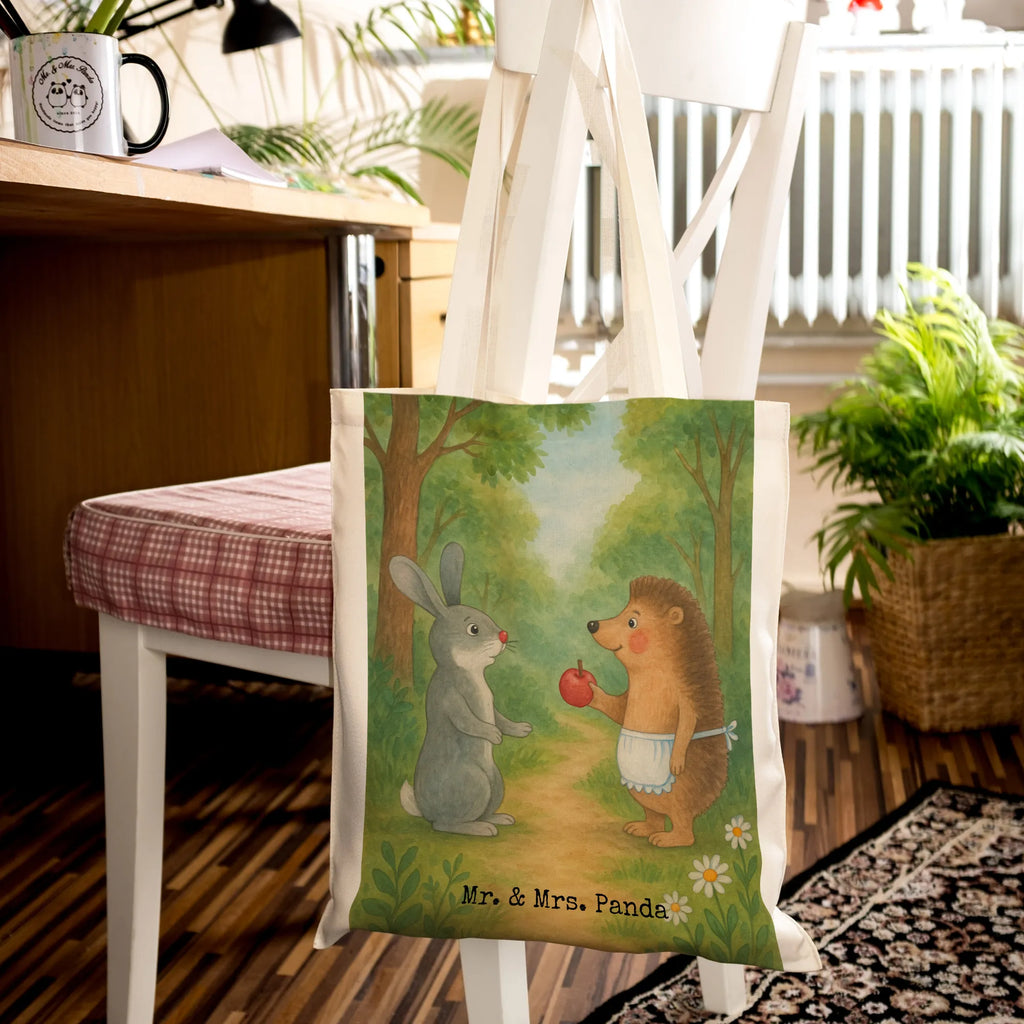 Tote bag Hare Hedgehog Design Umhängetasche, Tragetasche, Beutel, Beuteltasche, Tasche, Jutebeutel, Schultertasche, Shopper, Laptoptasche, Einkaufstasche, Stofftasche, Jutetasche, Stoffbeutel, Strandtasche, Einkaufstüte, Badetasche, Tiermotive, Gute Laune, lustige Sprüche, Tiere, Herzschmerz, Igel, Igel und Hase, Spruch romantisch, Liebe Spruch, Hase, Liebeskummer Geschenk, Trennungsschmerz, Trösten