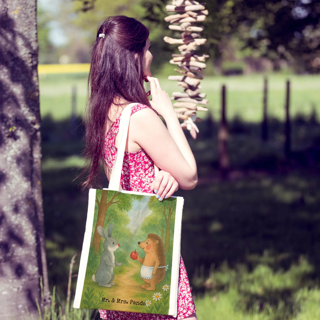 Tote bag Hare Hedgehog Design Umhängetasche, Tragetasche, Beutel, Beuteltasche, Tasche, Jutebeutel, Schultertasche, Shopper, Laptoptasche, Einkaufstasche, Stofftasche, Jutetasche, Stoffbeutel, Strandtasche, Einkaufstüte, Badetasche, Tiermotive, Gute Laune, lustige Sprüche, Tiere, Herzschmerz, Igel, Igel und Hase, Spruch romantisch, Liebe Spruch, Hase, Liebeskummer Geschenk, Trennungsschmerz, Trösten