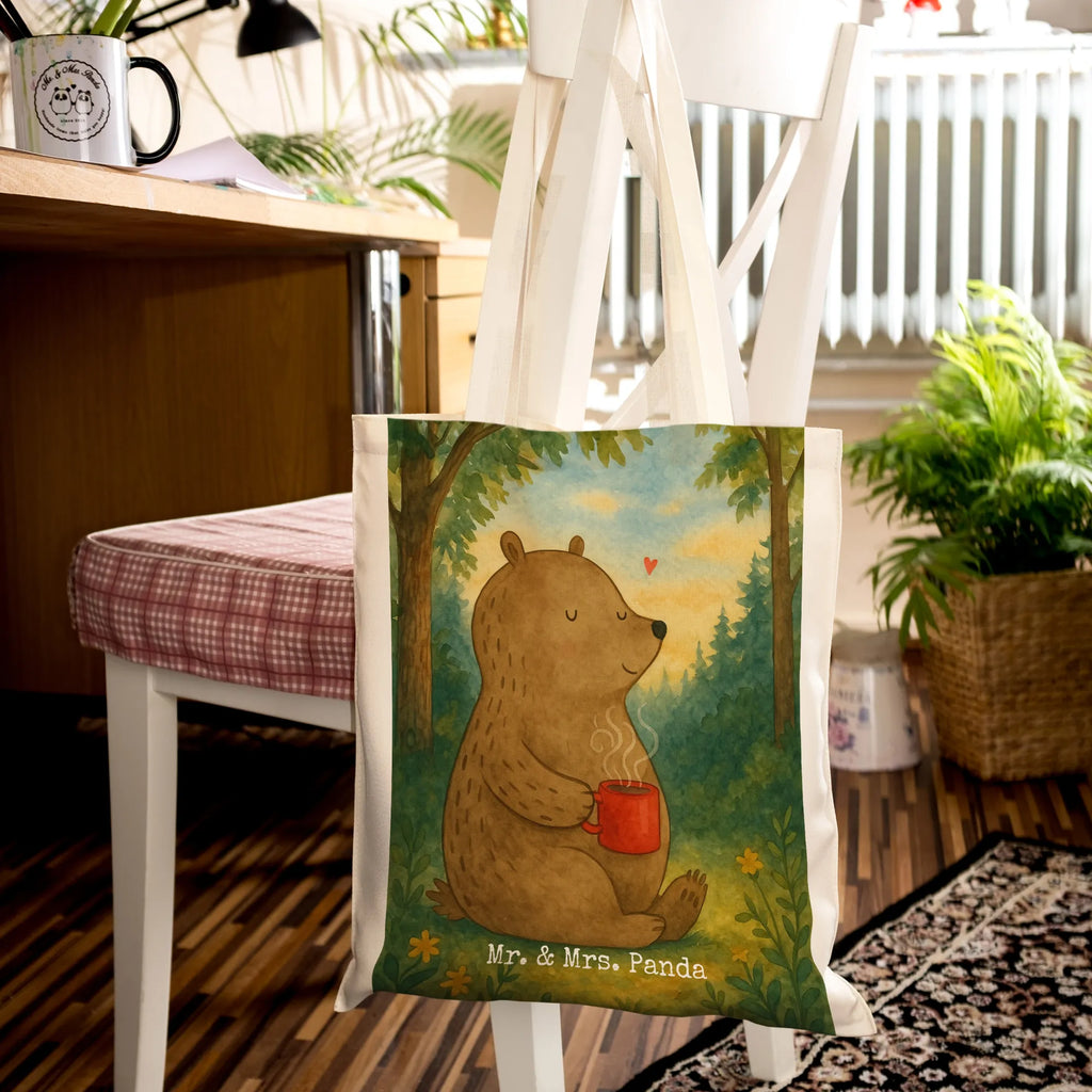 Tragetasche Bär Kaffee Design Stofftasche, Badetasche, Einkaufstasche, Schultertasche, Tragetasche, Jutetasche, Stoffbeutel, Laptoptasche, Tasche, Beutel, Jutebeutel, Einkaufstüte, Shopper, Beuteltasche, Strandtasche, Umhängetasche, Bär, Teddy, Teddybär, Welt retten, Welt erobern, Coffee, Morgenroutine, Bären, Kaffee, Motivation, guten Morgen
