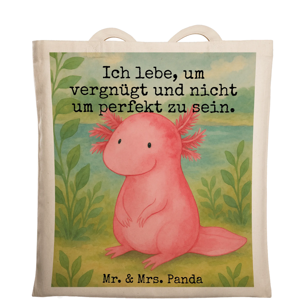 Tragetasche Axolotl Niedlich Design Beutel, Strandtasche, Jutebeutel, Tasche, Tragetasche, Beuteltasche, Laptoptasche, Einkaufstasche, Einkaufstüte, Schultertasche, Stoffbeutel, Stofftasche, Umhängetasche, Badetasche, Jutetasche, Shopper, Axolotl, Molch, Axolot, Lebensweisheit, fröhlich, vergnügt, Lebensstil, Freundin, Weisheit, Liebe, zufrieden