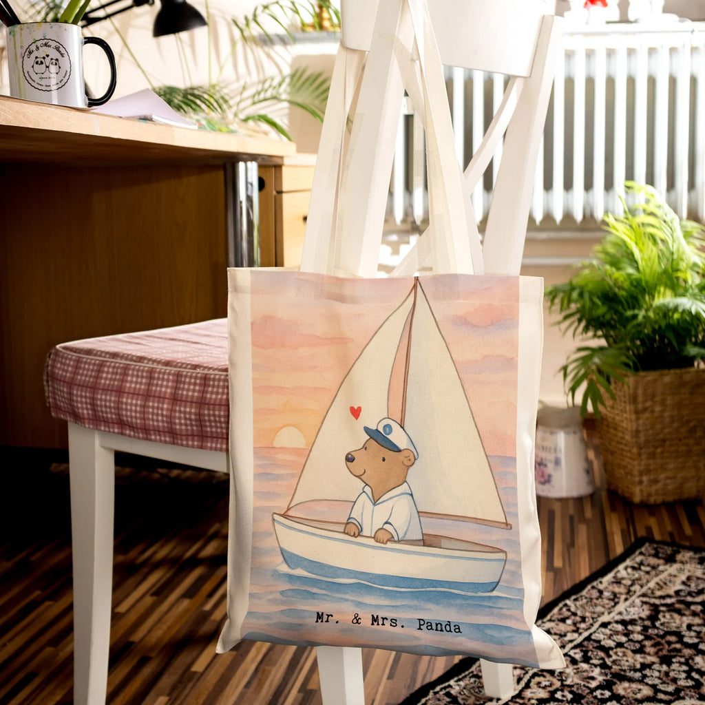 Torba niedźwiedź Żeglowanie Design Einkaufstüte, Beuteltasche, Shopper, Strandtasche, Umhängetasche, Schultertasche, Einkaufstasche, Stofftasche, Laptoptasche, Stoffbeutel, Beutel, Jutetasche, Jutebeutel, Tragetasche, Badetasche, Tasche, Geschenk, Sport, Sportart, Hobby, Schenken, Danke, Dankeschön, Auszeichnung, Gewinn, Sportler, Yachtclub, segeln, Segelboot, Segelschule, Segeltörn