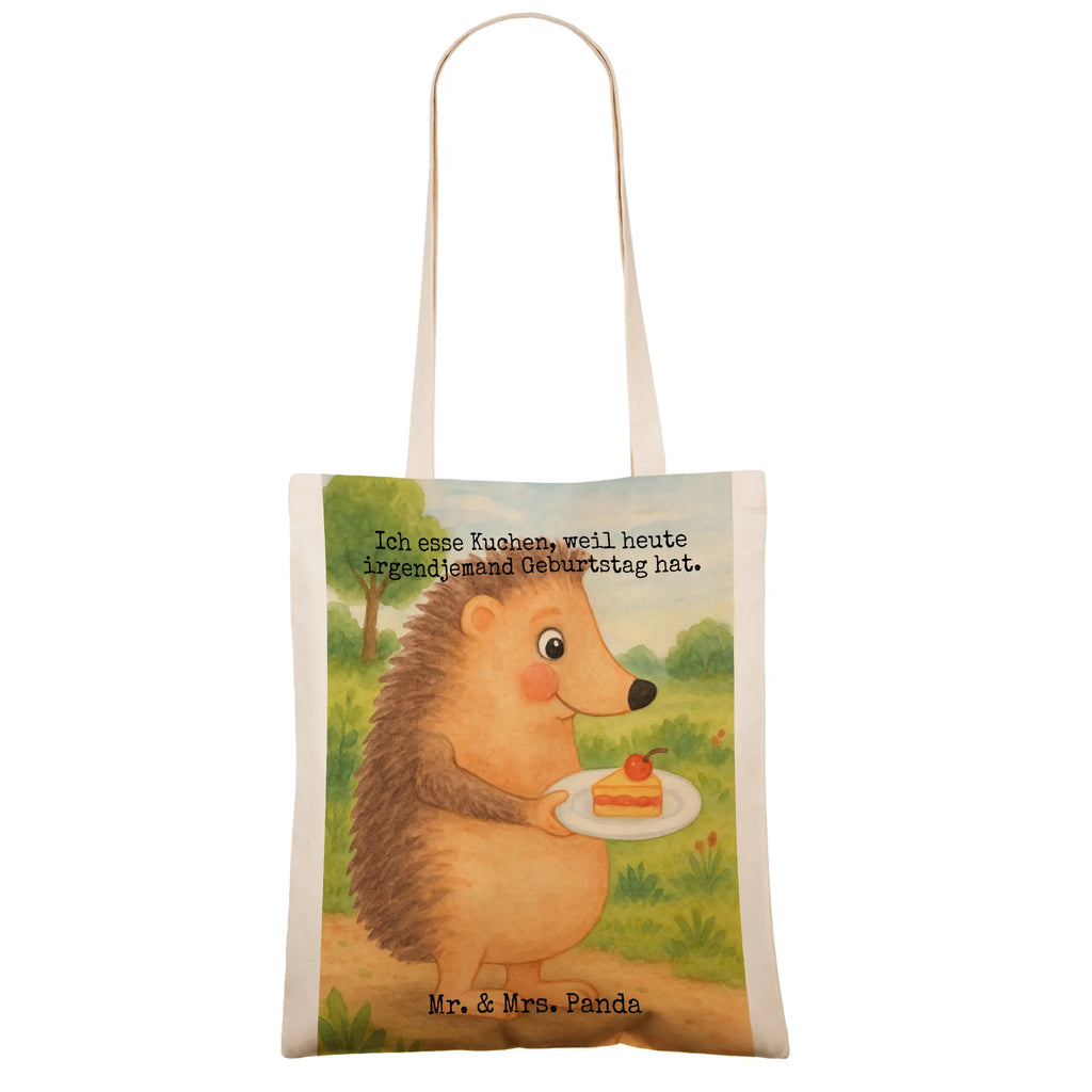 Tragetasche Igel Kuchenstück Design Stoffbeutel, Tasche, Stofftasche, Einkaufstasche, Laptoptasche, Beuteltasche, Strandtasche, Jutetasche, Jutebeutel, Shopper, Einkaufstüte, Schultertasche, Tragetasche, Badetasche, Umhängetasche, Beutel, Tiermotive, Gute Laune, lustige Sprüche, Tiere, Torte, Essen Spruch, Kuchen, Geburtstagskuchen, Kuchen backen, Einladung Party, Backen Geschenk, Igel