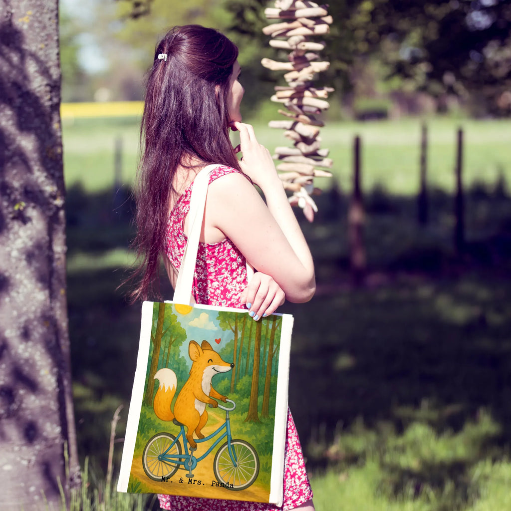 Tragetasche Fuchs Fahrrad fahren Design Umhängetasche, Schultertasche, Strandtasche, Jutebeutel, Einkaufstüte, Shopper, Beuteltasche, Einkaufstasche, Stoffbeutel, Tragetasche, Tasche, Stofftasche, Jutetasche, Laptoptasche, Beutel, Badetasche, Geschenk, Sport, Sportart, Hobby, Schenken, Danke, Dankeschön, Auszeichnung, Gewinn, Sportler, Radsport, Radeln, Trekking, Fahrrad fahren, Mountainbiking