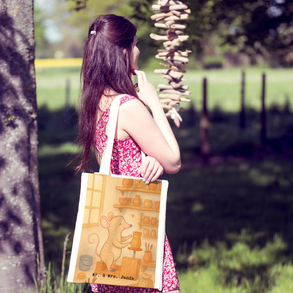 Tragetasche Maus Töpfern Design Jutetasche, Shopper, Tragetasche, Stofftasche, Einkaufstüte, Einkaufstasche, Schultertasche, Beutel, Jutebeutel, Tasche, Strandtasche, Badetasche, Laptoptasche, Stoffbeutel, Beuteltasche, Umhängetasche, Geschenk, Sport, Sportart, Hobby, Schenken, Danke, Dankeschön, Auszeichnung, Gewinn, Sportler, Töpferkurs, Töpfern, Töpferei