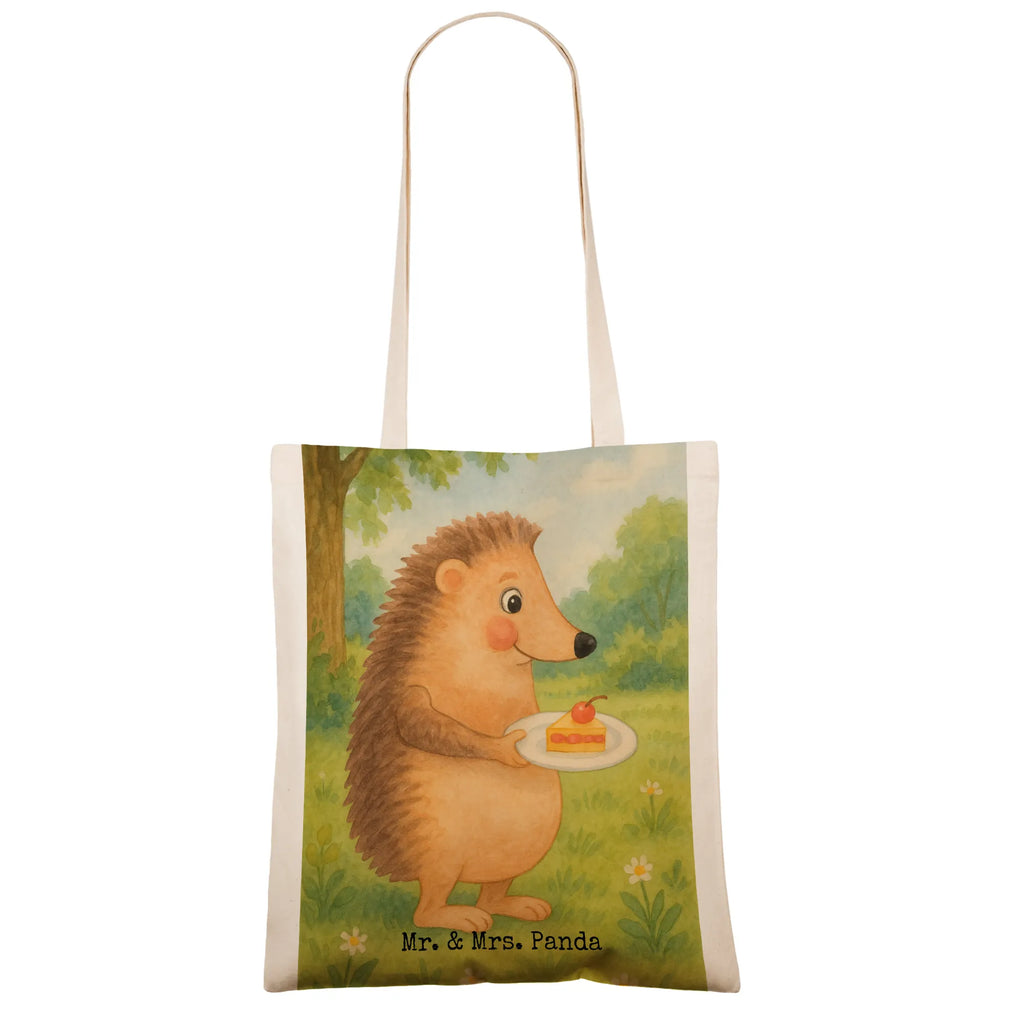 Tragetasche Igel Kuchenstück Design Stoffbeutel, Tasche, Stofftasche, Einkaufstasche, Laptoptasche, Beuteltasche, Strandtasche, Jutetasche, Jutebeutel, Shopper, Einkaufstüte, Schultertasche, Tragetasche, Badetasche, Umhängetasche, Beutel, Tiermotive, Gute Laune, lustige Sprüche, Tiere, Torte, Essen Spruch, Kuchen, Geburtstagskuchen, Kuchen backen, Einladung Party, Backen Geschenk, Igel