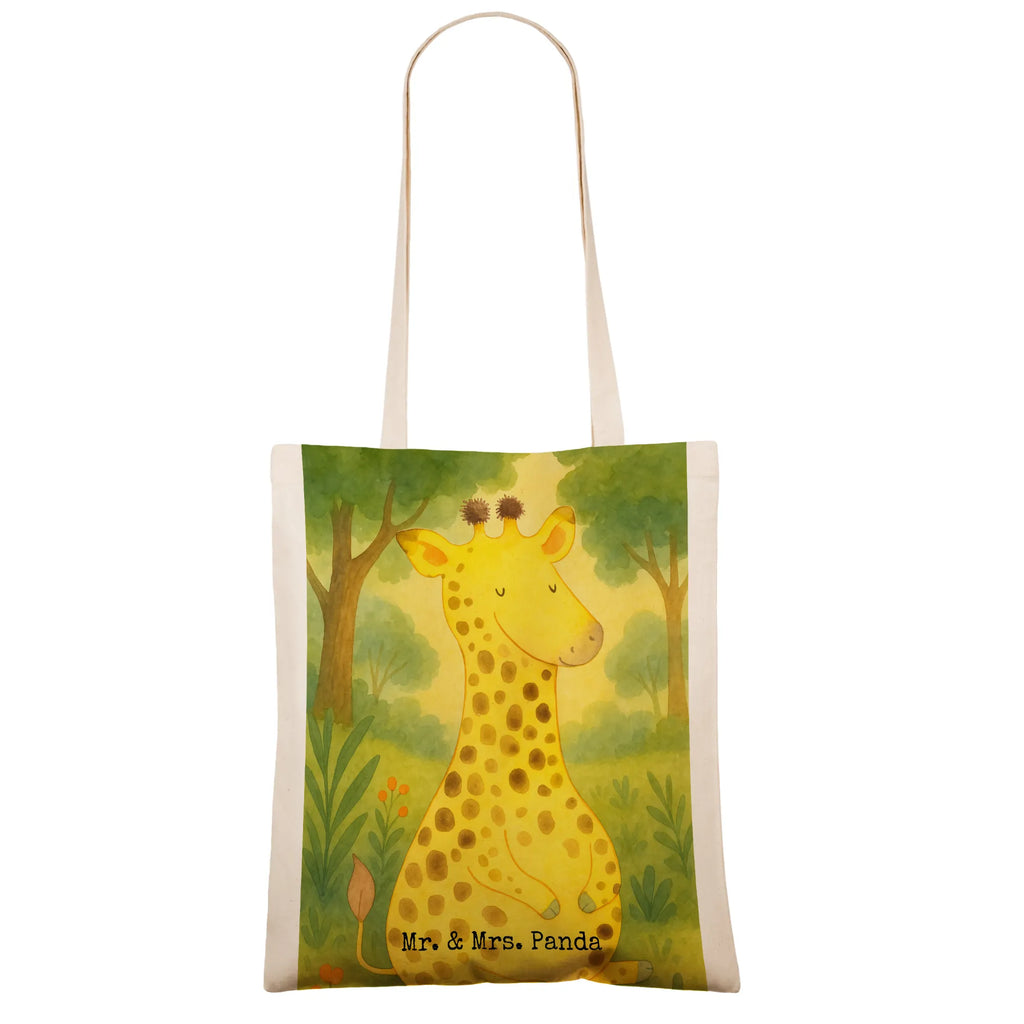 Tragetasche Giraffe Zufrieden Design Stoffbeutel, Einkaufstasche, Badetasche, Stofftasche, Tragetasche, Shopper, Beuteltasche, Einkaufstüte, Strandtasche, Jutebeutel, Schultertasche, Umhängetasche, Beutel, Tasche, Jutetasche, Laptoptasche, Afrika, Wildtiere, Zufrieden, Giraffe, Glück, Abenteuer