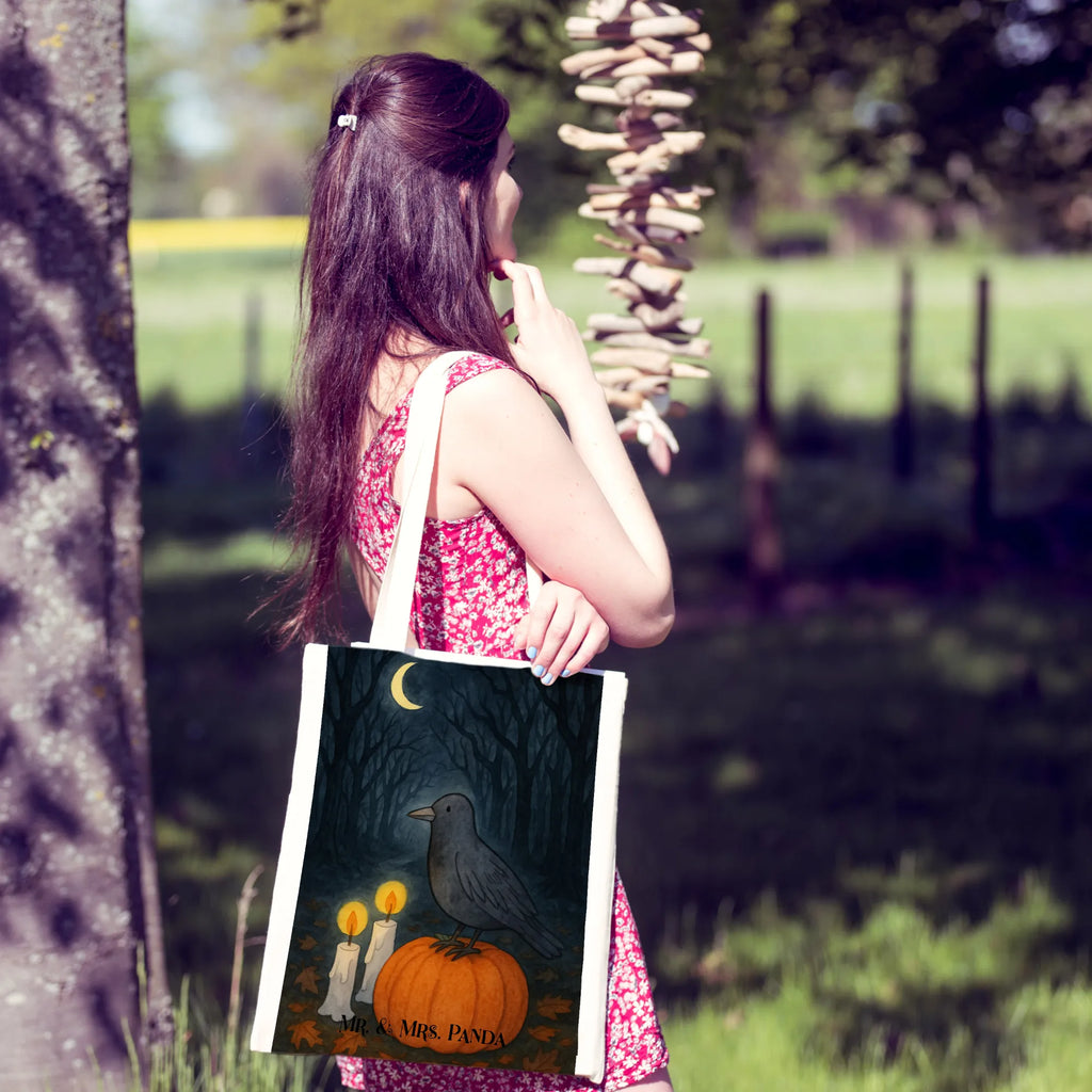 Tragetasche Krähe Halloween Design Laptoptasche, Beutel, Schultertasche, Einkaufstüte, Jutebeutel, Jutetasche, Tasche, Tragetasche, Stofftasche, Umhängetasche, Badetasche, Einkaufstasche, Beuteltasche, Stoffbeutel, Shopper, Strandtasche, Halloween, Deko, Martinssingen, Dekoration, Geschenke, Schenken