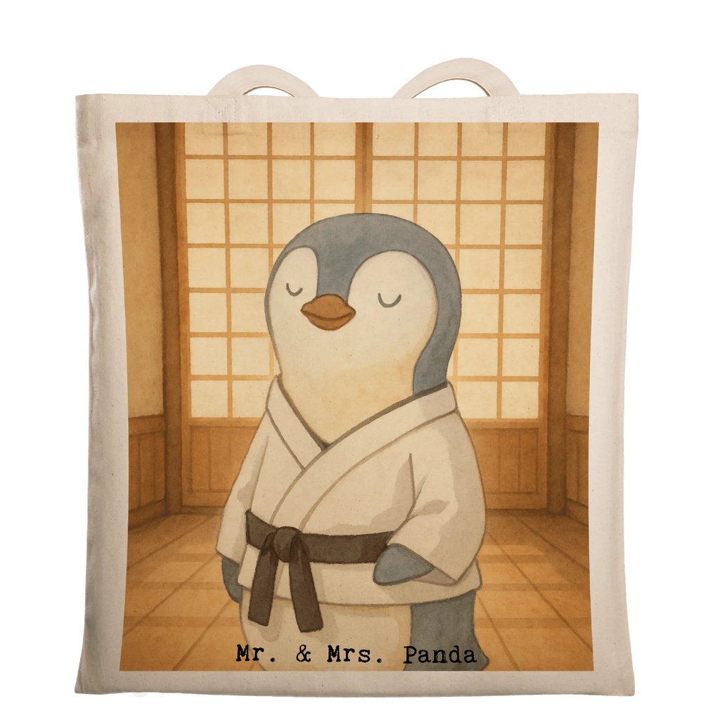 Tragetasche Pinguin Karate Design Stoffbeutel, Tragetasche, Schultertasche, Laptoptasche, Einkaufstüte, Beutel, Badetasche, Jutebeutel, Strandtasche, Einkaufstasche, Beuteltasche, Shopper, Jutetasche, Stofftasche, Tasche, Umhängetasche, Geschenk, Sport, Sportart, Hobby, Schenken, Danke, Dankeschön, Auszeichnung, Gewinn, Sportler, Karate, Kampfkunst, Karate Verein, Kampfsportart, Selbstverteidigung