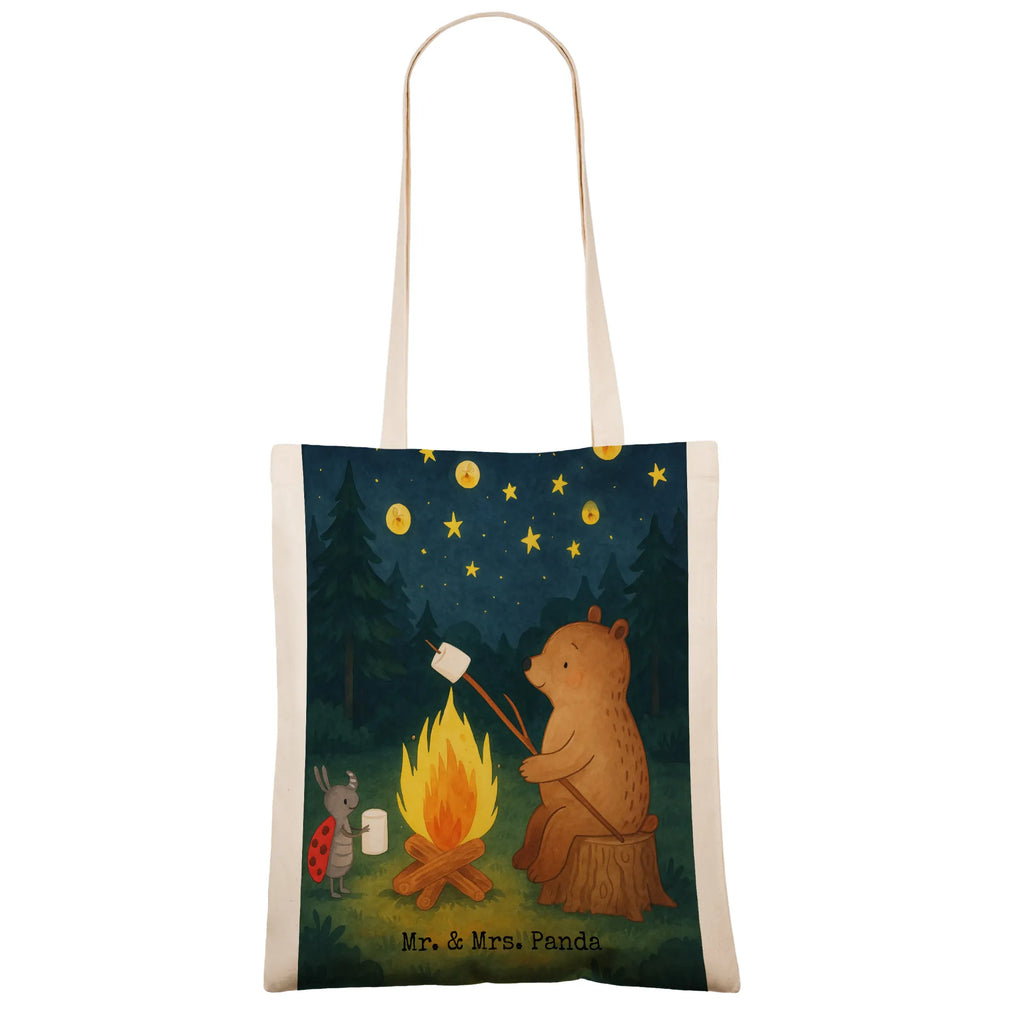 Tragetasche Bär & Marienkäfer Lagerfeuer Design Einkaufstüte, Umhängetasche, Beuteltasche, Strandtasche, Tragetasche, Stoffbeutel, Einkaufstasche, Schultertasche, Badetasche, Stofftasche, Tasche, Jutebeutel, Shopper, Jutetasche, Laptoptasche, Beutel, Bär, Teddy, Teddybär, Lagerfeuer