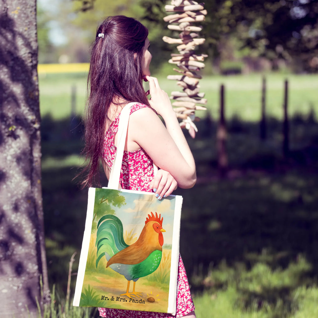 Tragetasche Hahn Korn Design Tasche, Jutebeutel, Beuteltasche, Einkaufstüte, Jutetasche, Schultertasche, Stoffbeutel, Beutel, Strandtasche, Umhängetasche, Badetasche, Tragetasche, Laptoptasche, Stofftasche, Einkaufstasche, Shopper, Bauernhof, Hoftiere, Landwirt, Landwirtin, Eier, Natur, Henne, Hahn, Korn