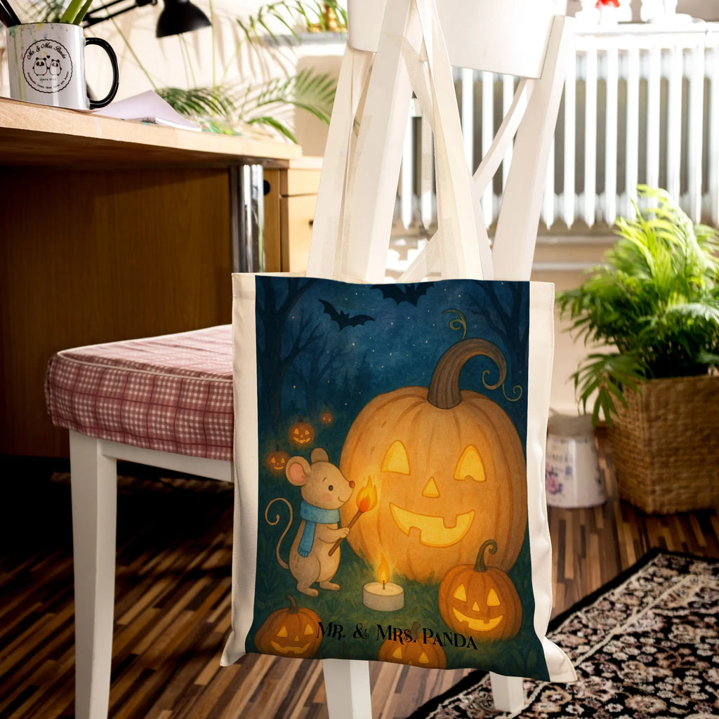 Tragetasche Kürbis Maus Design Jutebeutel, Umhängetasche, Tasche, Jutetasche, Shopper, Einkaufstüte, Tragetasche, Beuteltasche, Stoffbeutel, Stofftasche, Strandtasche, Laptoptasche, Badetasche, Schultertasche, Einkaufstasche, Beutel, Halloween, Deko, Martinssingen, Dekoration, Geschenke, Schenken, Trick or Treat, Kürbis, Kerzen, Maus, Süßes sonst gibt's saures, Halloween Deko