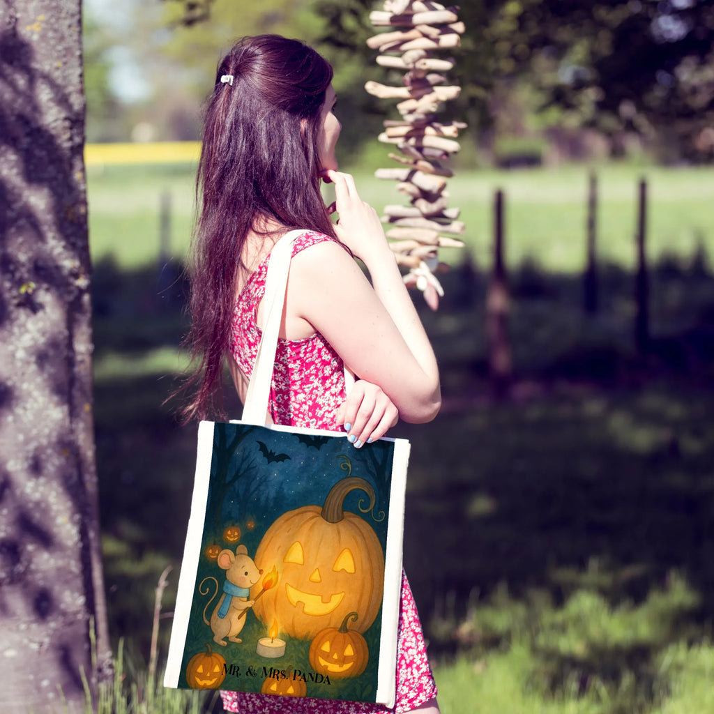 Tragetasche Kürbis Maus Design Jutebeutel, Umhängetasche, Tasche, Jutetasche, Shopper, Einkaufstüte, Tragetasche, Beuteltasche, Stoffbeutel, Stofftasche, Strandtasche, Laptoptasche, Badetasche, Schultertasche, Einkaufstasche, Beutel, Halloween, Deko, Martinssingen, Dekoration, Geschenke, Schenken, Trick or Treat, Kürbis, Kerzen, Maus, Süßes sonst gibt's saures, Halloween Deko