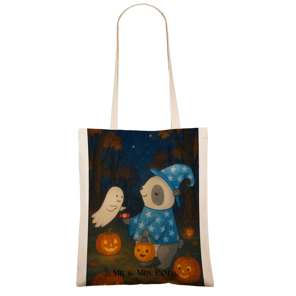 Tragetasche Panda Zauberer Design Tasche, Stoffbeutel, Tragetasche, Stofftasche, Shopper, Beutel, Jutetasche, Schultertasche, Beuteltasche, Strandtasche, Einkaufstasche, Jutebeutel, Laptoptasche, Einkaufstüte, Badetasche, Umhängetasche, Halloween, Deko, Martinssingen, Dekoration, Geschenke, Schenken, Halloween Deko, Gespenst, Trick or Treat, Panda, Zauberer, Süßes sonst gibt's saures