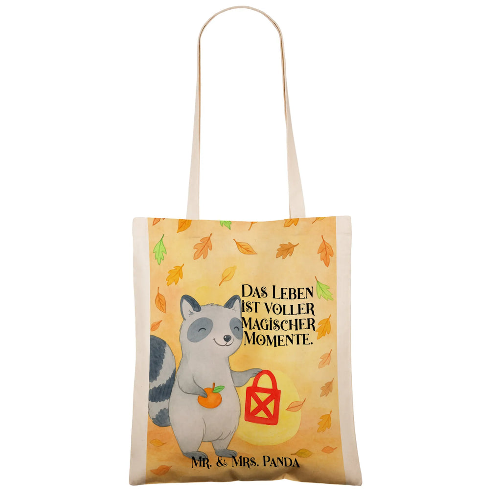 Tragetasche Waschbär Laterne Design Strandtasche, Stoffbeutel, Einkaufstüte, Shopper, Tasche, Beuteltasche, Jutetasche, Laptoptasche, Beutel, Einkaufstasche, Tragetasche, Stofftasche, Jutebeutel, Badetasche, Umhängetasche, Schultertasche, Halloween, Deko, Martinssingen, Dekoration, Geschenke, Schenken, Laterne, Trick or Treat, Halloween Deko, Herbst, Süßes sonst gibt's saures, Waschbär