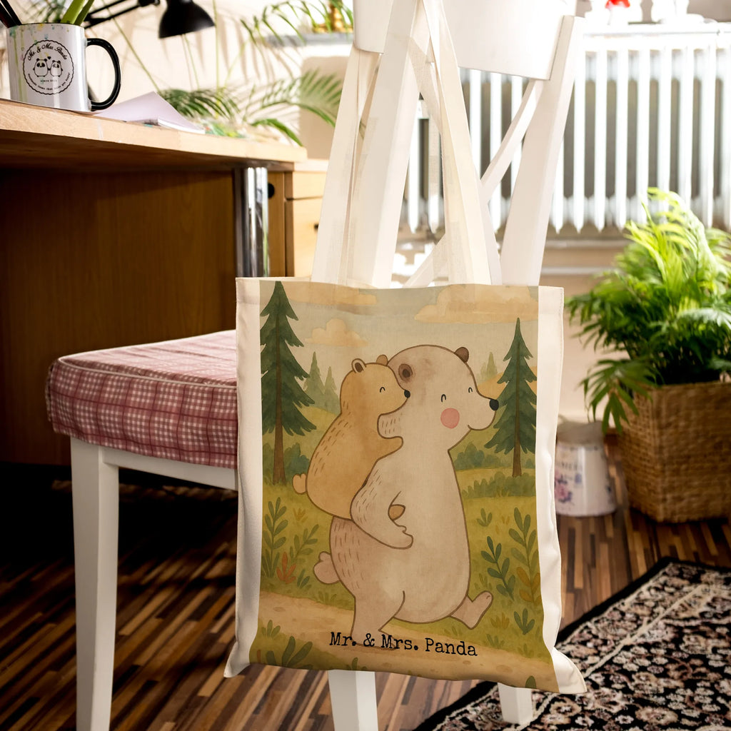 Tragetasche Papa Bär Design Umhängetasche, Strandtasche, Jutetasche, Badetasche, Shopper, Tasche, Einkaufstüte, Einkaufstasche, Tragetasche, Stoffbeutel, Stofftasche, Beutel, Schultertasche, Beuteltasche, Jutebeutel, Laptoptasche, Familie, Vatertag, Muttertag, Bruder, Schwester, Mama, Papa, Oma, Opa, Onkel, Papi, Vati, Vater, Geschenk, Geburtstag