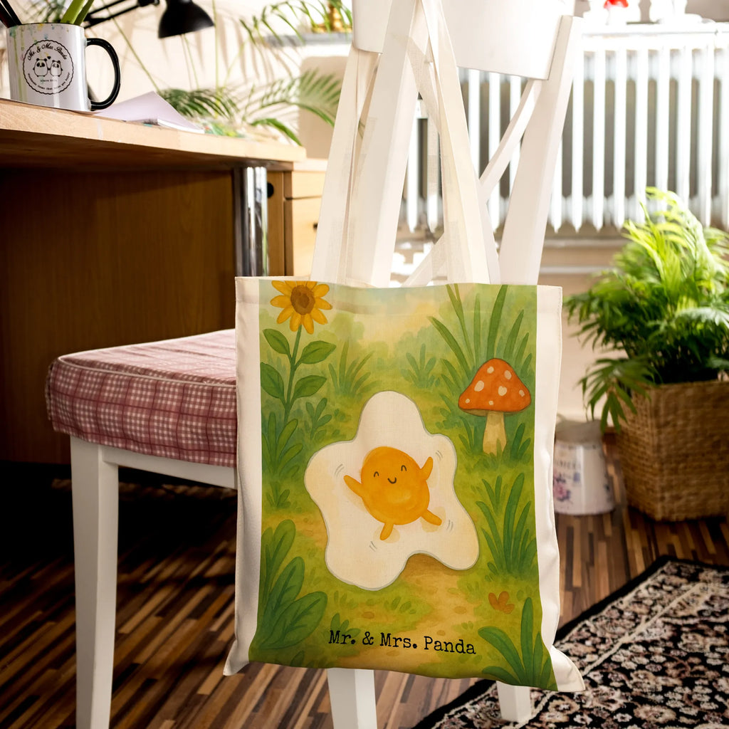 Tote bag Fried egg egg Design shopper, shopping bag, cotton bag, jute bag, shoulder bag, bag, Carrier bag, cloth bag, pouch, small animals, cute, funny, cute animal motives, hand drawn, small world, funny sayings, good mood, happy, gifts, gift ideas, special gifts, animal lover, card, love, day, Egg, nice, fried egg