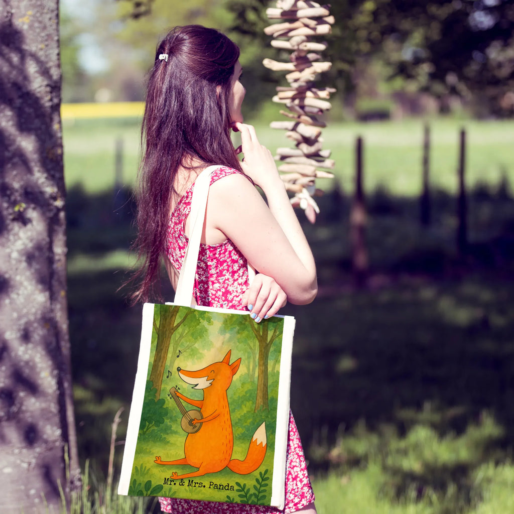 Tragetasche Fuchs Gitarre Design Shopper, Jutebeutel, Jutetasche, Tasche, Stoffbeutel, Laptoptasche, Strandtasche, Einkaufstüte, Stofftasche, Beutel, Badetasche, Einkaufstasche, Umhängetasche, Schultertasche, Beuteltasche, Tragetasche, Fuchs, Sänger, Gitarre, Geschenk Musiker, Füchse, Musik Spruch, Musikerin, Sängerin