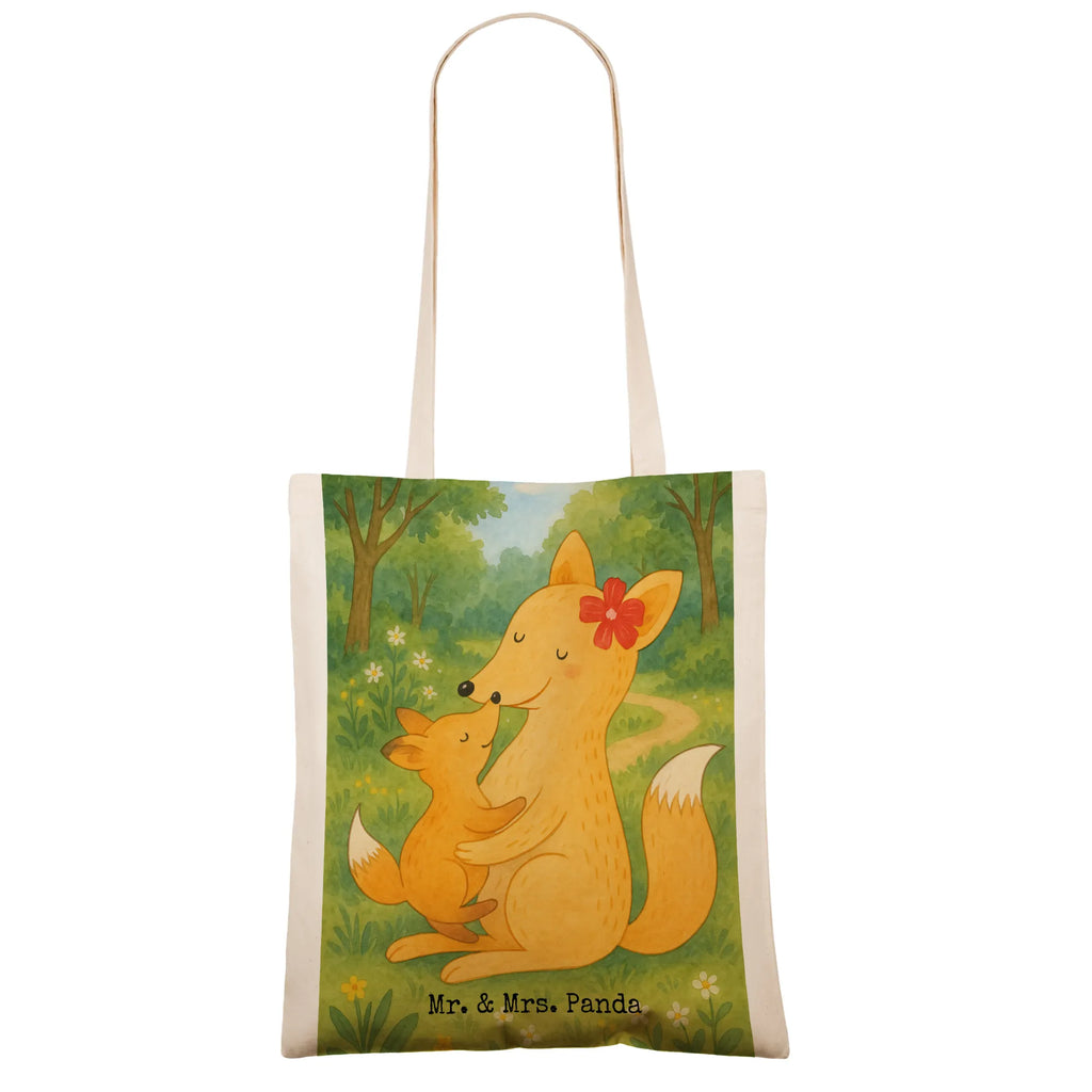 Tragetasche Fuchs Mama Design Schultertasche, Stoffbeutel, Beutel, Badetasche, Jutetasche, Beuteltasche, Einkaufstüte, Einkaufstasche, Laptoptasche, Tragetasche, Strandtasche, Umhängetasche, Tasche, Stofftasche, Jutebeutel, Shopper, Familie, Vatertag, Muttertag, Bruder, Schwester, Mama, Papa, Oma, Opa, Lieblingstochter, Beste Tochter, Geschenk, Mutter, Tochter