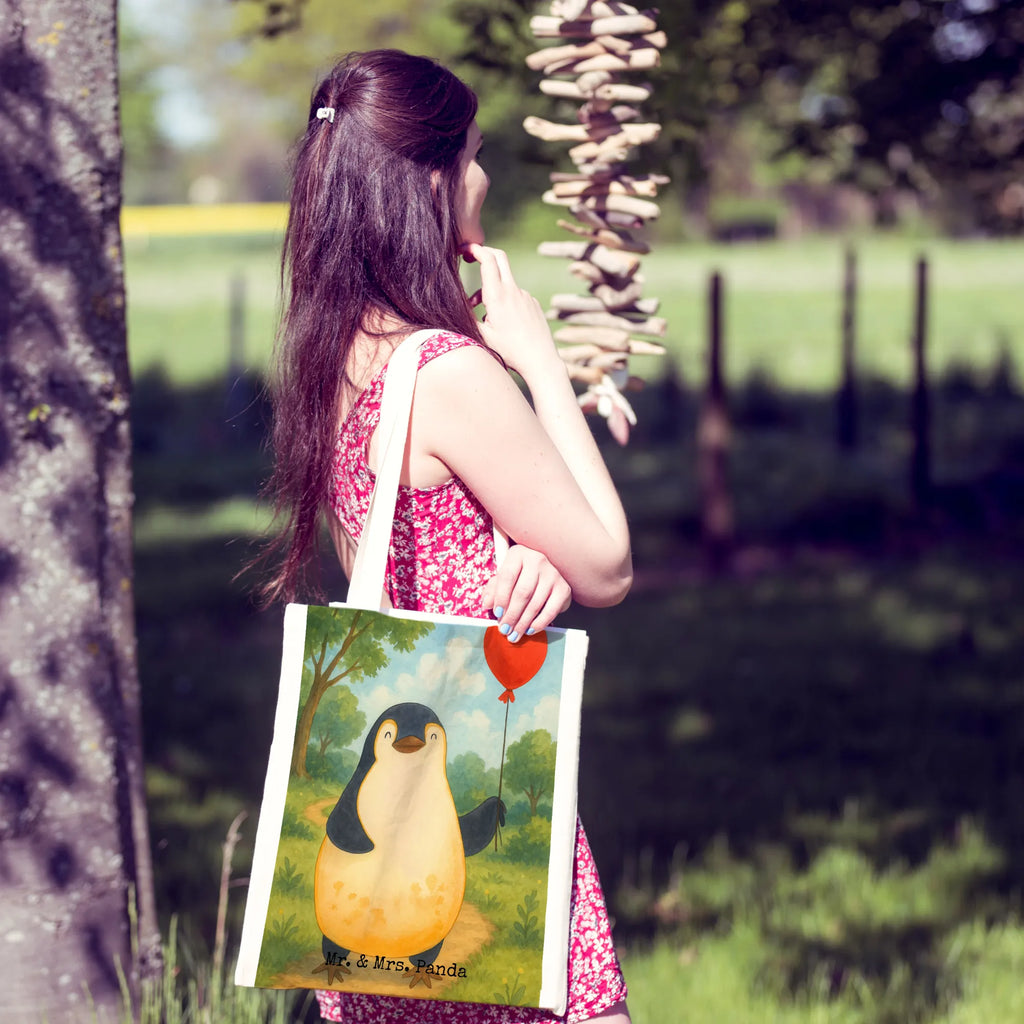 Tragetasche Pinguin Luftballon Design Tasche, Beuteltasche, Stofftasche, Jutebeutel, Einkaufstüte, Stoffbeutel, Badetasche, Strandtasche, Shopper, Tragetasche, Einkaufstasche, Umhängetasche, Laptoptasche, Schultertasche, Beutel, Jutetasche, Pinguin, Neustart, Luftballon, Tagträume, Geschenkidee, Lebenslust, Motivation, Liebe, Geschenk Freundin, Glück, beste Freundin, Pinguine, neues Leben