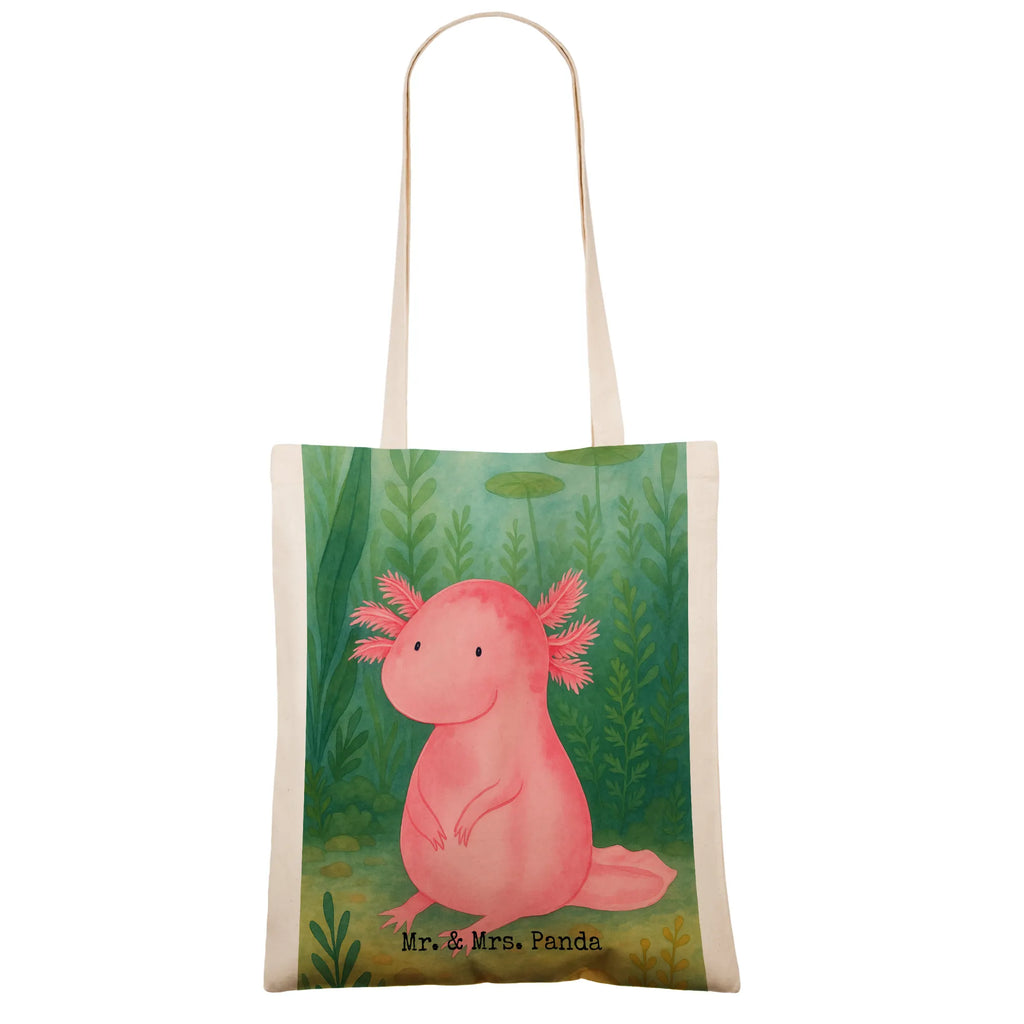 Tragetasche Axolotl Niedlich Design Beutel, Strandtasche, Jutebeutel, Tasche, Tragetasche, Beuteltasche, Laptoptasche, Einkaufstasche, Einkaufstüte, Schultertasche, Stoffbeutel, Stofftasche, Umhängetasche, Badetasche, Jutetasche, Shopper, Axolotl, Molch, Axolot, Lebensweisheit, fröhlich, vergnügt, Lebensstil, Freundin, Weisheit, Liebe, zufrieden