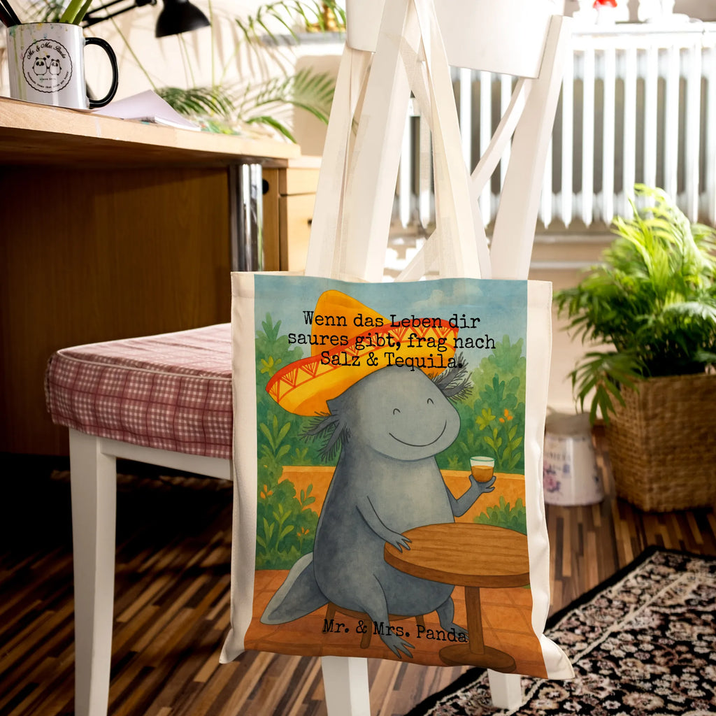 Tragetasche Axolotl Tequila Design Beuteltasche, Schultertasche, Stofftasche, Einkaufstasche, Jutetasche, Stoffbeutel, Einkaufstüte, Beutel, Badetasche, Jutebeutel, Umhängetasche, Shopper, Strandtasche, Tasche, Laptoptasche, Tragetasche, Axolotl, Molch, Schwanzlurch, Lurche, Mexiko, Axolot, Mexico, Motivation, Sombrero, Feuerdrache, Tequila, Spruch, Zitrone, Feuersalamander, Lurch