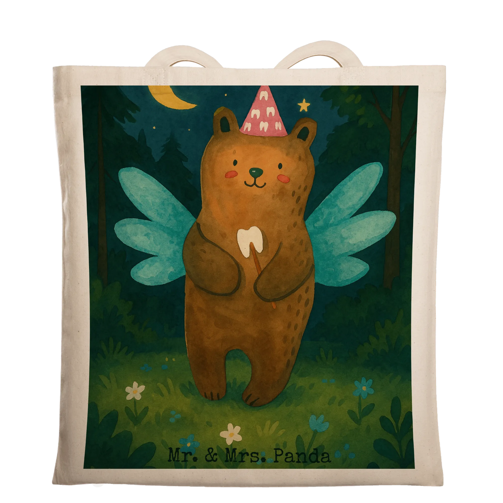Tragetasche Bär Zahnfee Design Umhängetasche, Einkaufstüte, Jutetasche, Schultertasche, Tasche, Shopper, Tragetasche, Stofftasche, Jutebeutel, Strandtasche, Einkaufstasche, Badetasche, Laptoptasche, Beutel, Stoffbeutel, Beuteltasche, Bär, Teddy, Teddybär, Fee, Milchzahn, Erster Zahn, Zahnfee