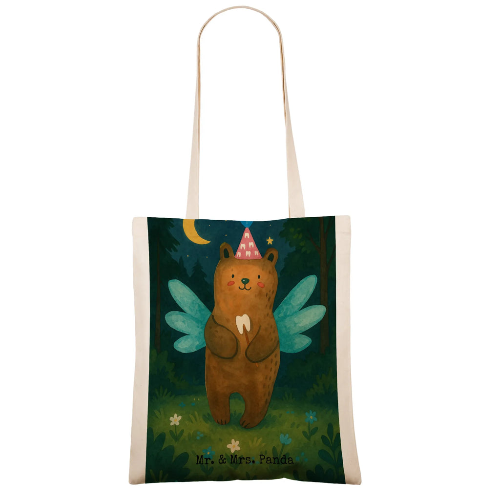 Tragetasche Bär Zahnfee Design Umhängetasche, Einkaufstüte, Jutetasche, Schultertasche, Tasche, Shopper, Tragetasche, Stofftasche, Jutebeutel, Strandtasche, Einkaufstasche, Badetasche, Laptoptasche, Beutel, Stoffbeutel, Beuteltasche, Bär, Teddy, Teddybär, Fee, Milchzahn, Erster Zahn, Zahnfee