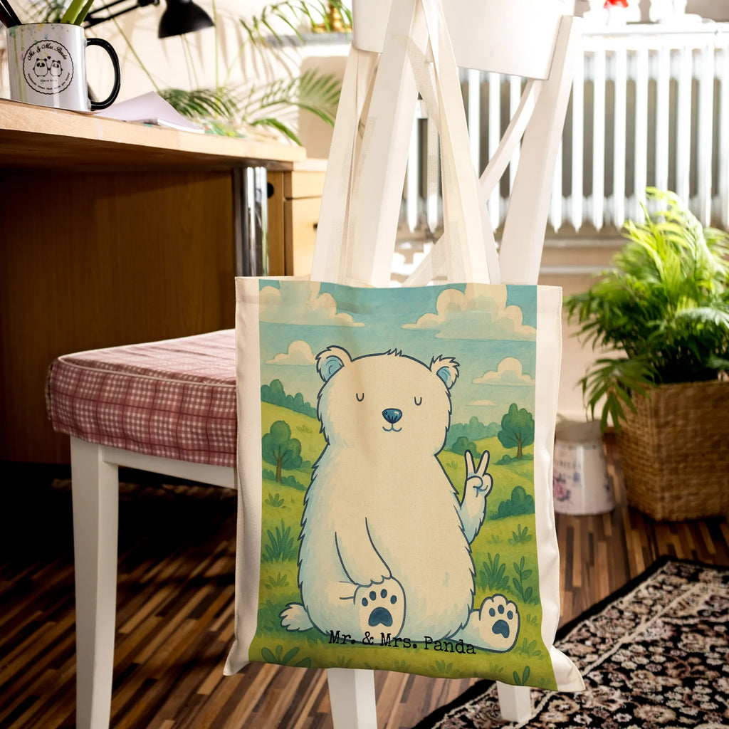 Tragetasche Eisbär Faul Design Shopper, Jutetasche, Badetasche, Stofftasche, Tasche, Einkaufstasche, Tragetasche, Stoffbeutel, Einkaufstüte, Strandtasche, Beutel, Schultertasche, Beuteltasche, Jutebeutel, Laptoptasche, Umhängetasche, Bär, Teddy, Teddybär, Arbeit, Bürojob, Faul, Arbeitsplatz, Homeoffice, Entspannen, Büro, Eisbär, Nordpol, Relaxen