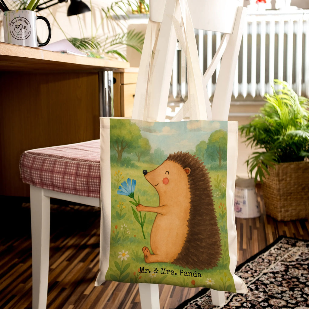 Torba jeż Kwiaty Design Stoffbeutel, Einkaufstüte, Badetasche, Shopper, Beutel, Beuteltasche, Laptoptasche, Schultertasche, Tasche, Umhängetasche, Tragetasche, Jutebeutel, Einkaufstasche, Strandtasche, Jutetasche, Stofftasche, Tiermotive, Gute Laune, lustige Sprüche, Tiere, Gute Besserung, Besuch, Krankheit, Igel, Genesungswünsche, krank, Krankenhaus