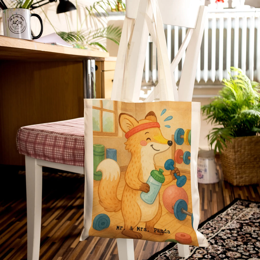 Tragetasche Fuchs Fitness Design Shopper, Badetasche, Einkaufstüte, Beutel, Schultertasche, Stofftasche, Umhängetasche, Tragetasche, Jutetasche, Beuteltasche, Laptoptasche, Jutebeutel, Einkaufstasche, Strandtasche, Tasche, Stoffbeutel, Geschenk, Sport, Sportart, Hobby, Schenken, Danke, Dankeschön, Auszeichnung, Gewinn, Sportler, Sportclub, Fitnessstudio, Fitness, Sport treiben, Kraftsport