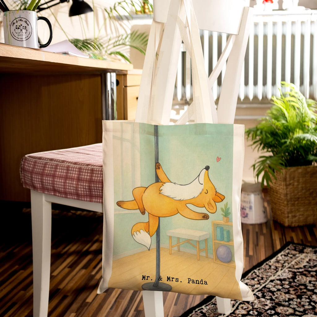 Tragetasche Fuchs Poledance Design Tragetasche, Umhängetasche, Beuteltasche, Stoffbeutel, Jutebeutel, Shopper, Stofftasche, Laptoptasche, Badetasche, Schultertasche, Beutel, Einkaufstasche, Strandtasche, Jutetasche, Einkaufstüte, Tasche, Geschenk, Sport, Sportart, Hobby, Schenken, Danke, Dankeschön, Auszeichnung, Gewinn, Sportler, Pole Dance, Tanz, Tanzen