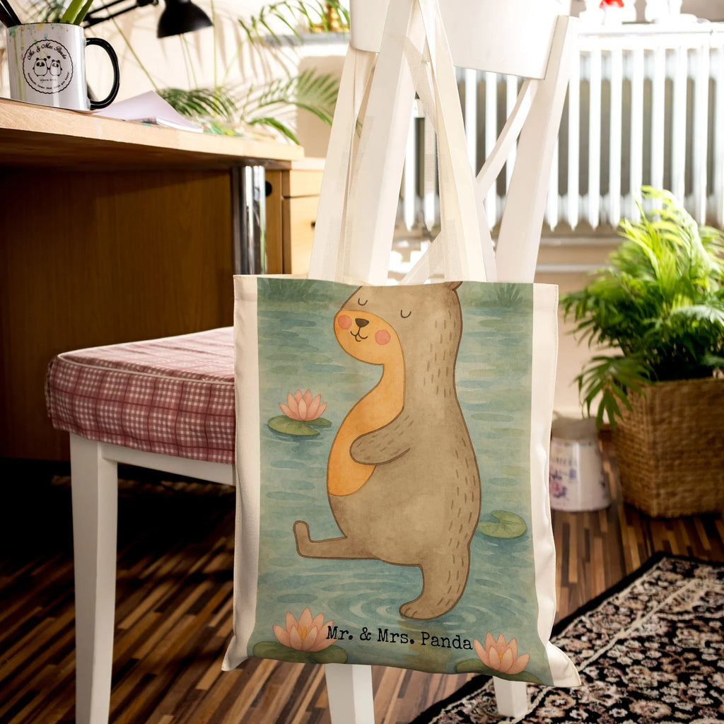Tote bag otter Belly Design shoulder bag, jute bag, bag, cloth bag, shopper, shopping bag, Carrier bag, pouch, cotton bag, otter, marten, sea otter, European otter, water mammal, aquatic animal, baby otter, predator, water, otter gifts, animal lover, gift ideas for animal lovers, animal, mammal, water animal, gifts for people in love, Otter Sea Otter Lake Otter