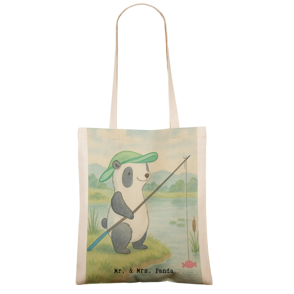 Tragetasche Panda Angeln Design Einkaufstasche, Stoffbeutel, Jutetasche, Einkaufstüte, Stofftasche, Shopper, Beutel, Tragetasche, Tasche, Umhängetasche, Schultertasche, Laptoptasche, Badetasche, Strandtasche, Beuteltasche, Jutebeutel, Geschenk, Sport, Sportart, Hobby, Schenken, Danke, Dankeschön, Auszeichnung, Gewinn, Sportler, Hobbyangler, angeln gehen, Angler, Angelverein, angeln, Angelsport