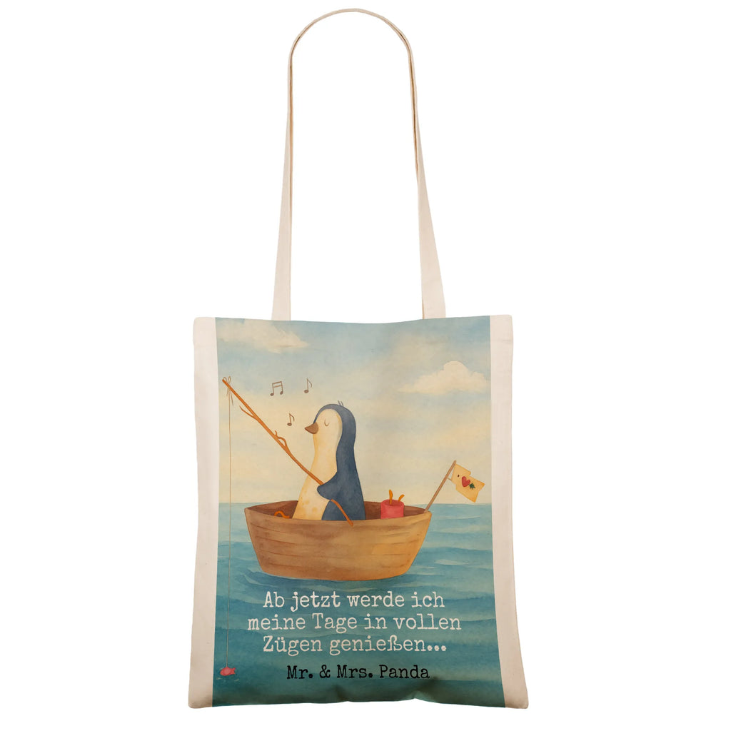 Tragetasche Pinguin Angelboot Design Shopper, Beutel, Schultertasche, Jutetasche, Jutebeutel, Tragetasche, Strandtasche, Badetasche, Stofftasche, Einkaufstasche, Laptoptasche, Umhängetasche, Einkaufstüte, Stoffbeutel, Tasche, Beuteltasche, Pinguin, Trennung, Pinguine, Boot, Motivation, Leben, Neuanfang, Scheidung, Neustart, Angeln, genießen, Lebenslust, Geschenkidee Liebeskummer, Angelboot