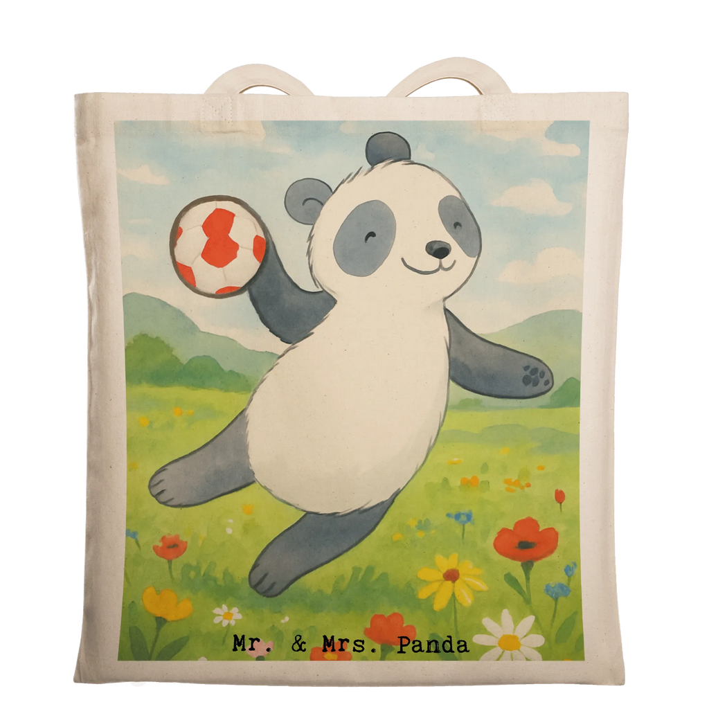 Tragetasche Panda Handball spielen Design Jutebeutel, Jutetasche, Tasche, Laptoptasche, Schultertasche, Beuteltasche, Stoffbeutel, Shopper, Einkaufstüte, Badetasche, Einkaufstasche, Stofftasche, Strandtasche, Tragetasche, Umhängetasche, Beutel, Geschenk, Sport, Sportart, Hobby, Schenken, Danke, Dankeschön, Auszeichnung, Gewinn, Sportler, Handball Verein, Handball Club, Handball Turnier, Handball spielen