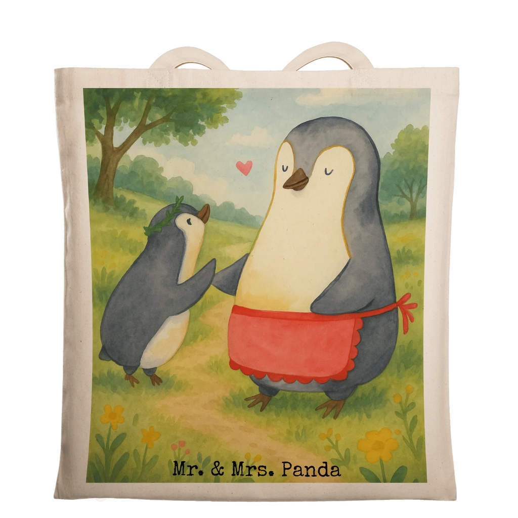 Tragetasche Pinguin mit Kind Design Stofftasche, Einkaufstasche, Jutebeutel, Strandtasche, Umhängetasche, Beutel, Jutetasche, Schultertasche, Shopper, Tragetasche, Tasche, Stoffbeutel, Beuteltasche, Einkaufstüte, Badetasche, Laptoptasche, Familie, Vatertag, Muttertag, Bruder, Schwester, Mama, Papa, Oma, Opa, Mami, Geschenk, Mutti, Mutter, Geburststag