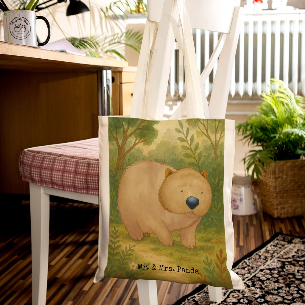 Torba Wombat Design Einkaufstüte, Strandtasche, Tasche, Stoffbeutel, Stofftasche, Schultertasche, Beutel, Umhängetasche, Laptoptasche, Jutetasche, Jutebeutel, Tragetasche, Shopper, Einkaufstasche, Beuteltasche, Badetasche, Tiermotive, Gute Laune, lustige Sprüche, Tiere, Spruch, Motivation, Das Leben ist schön, Wombat, Australien