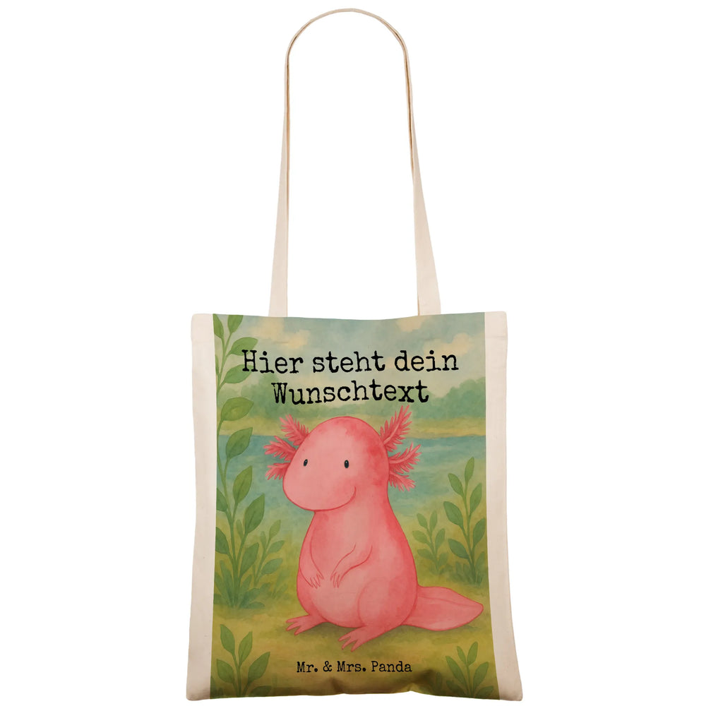 Personalisierte Tragetasche Axolotl Niedlich Design Stoffbeutel mit Namen, Tragetasche mit Namen, Personalisierter Stoffbeutel, Personalisierte Einkaufstasche, Personalisierte Tasche, Personalisierte Beuteltasche, Personalisierte Kindergartentasche, Personalisierter Jutebeutel, Personalisierte Jutetasche, Personalisierter Beutel, Einkaufstasche mit Namen, Axolotl, Molch, vergnügt, zufrieden, Freundin, Lebensweisheit, Lebensstil, fröhlich, Liebe, Axolot, Weisheit
