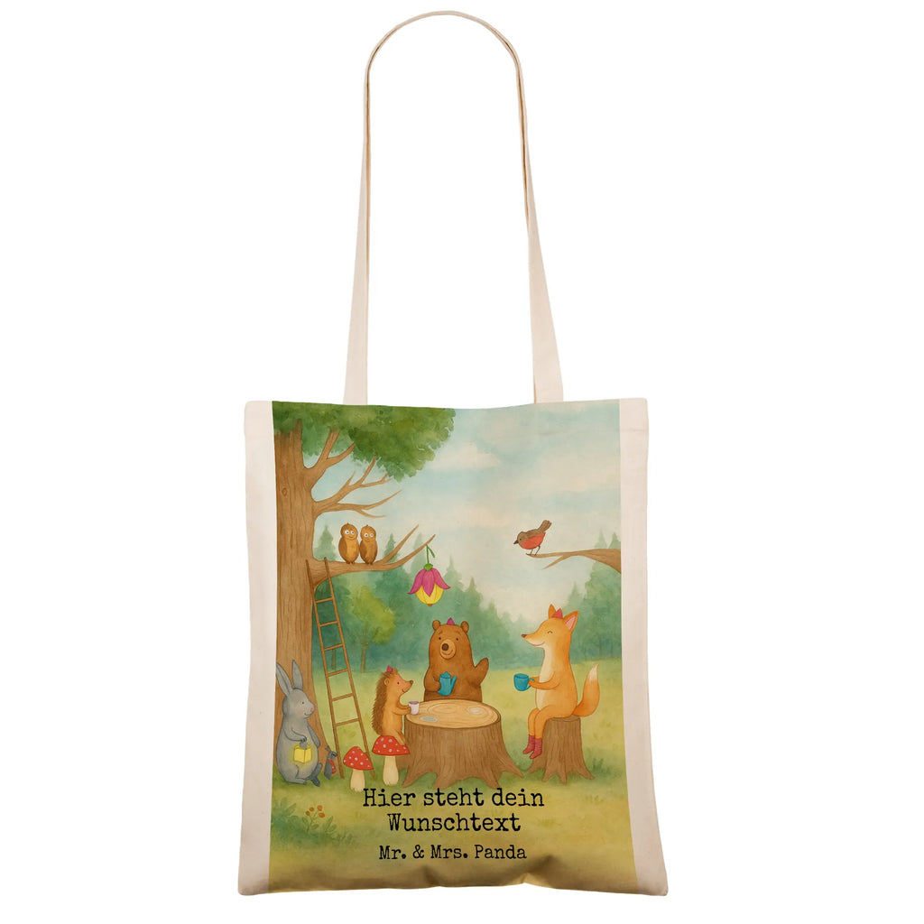 Personalisierte Tragetasche Waldtiere Picknick Design Einkaufstasche mit Namen, Personalisierter Stoffbeutel, Personalisierte Tasche, Personalisierte Kindergartentasche, Personalisierter Jutebeutel, Tragetasche mit Namen, Personalisierte Einkaufstasche, Personalisierte Jutetasche, Stoffbeutel mit Namen, Personalisierter Beutel, Personalisierte Beuteltasche, Tiermotive, Gute Laune, lustige Sprüche, Tiere, Eichhörnchen, Fuchs, Wald, Hase, Maus, Igel, Picknick, Waldtiere