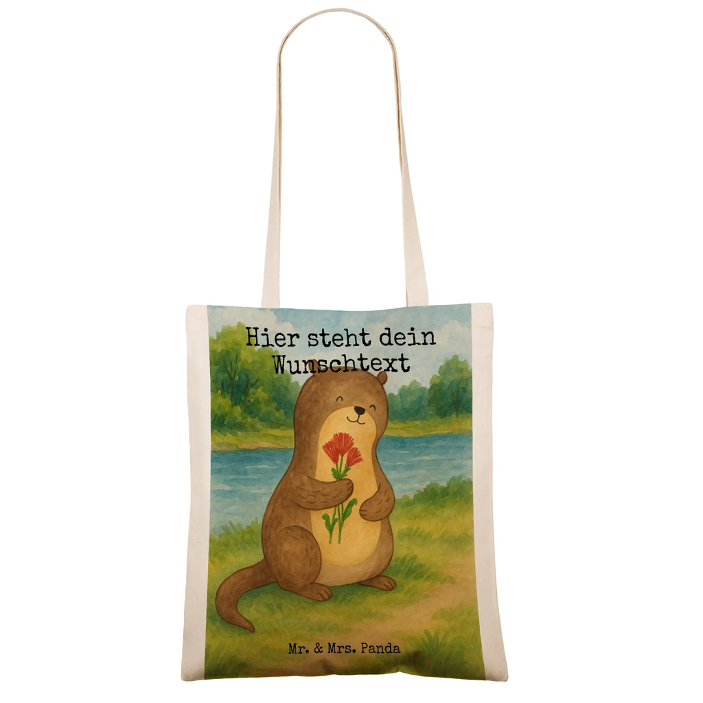 Personalisierte Tragetasche Otter Blumenstrauß Design Personalisierter Stoffbeutel, Personalisierte Beuteltasche, Tragetasche mit Namen, Personalisierte Jutetasche, Personalisierte Tasche, Personalisierter Jutebeutel, Einkaufstasche mit Namen, Personalisierte Einkaufstasche, Personalisierter Beutel, Stoffbeutel mit Namen, Personalisierte Kindergartentasche, Otter, Fischotter, Seeotter, Otter Seeotter See Otter