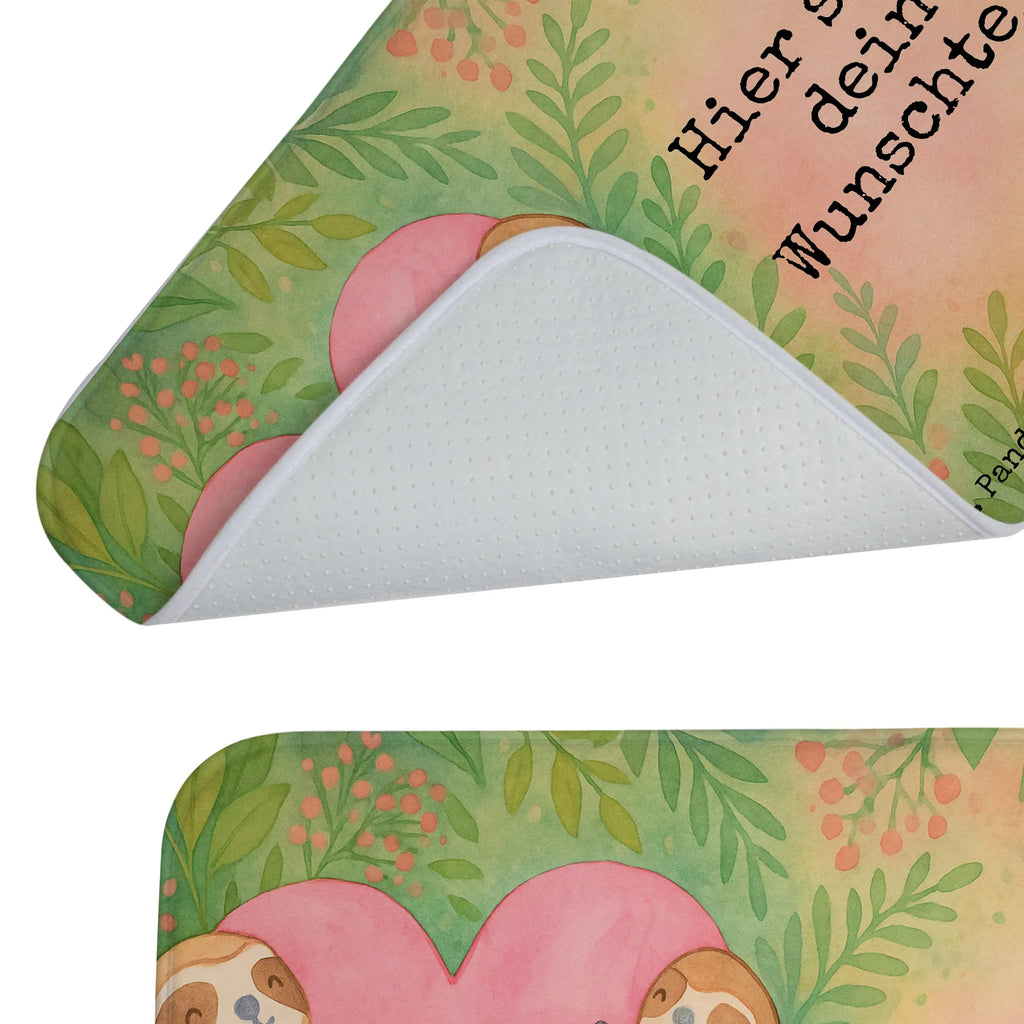 Personalizowana mata łazienkowa leniwce Serce Design Miłość, partner, przyjaciel, przyjaciółka, mąż, żona, wesele, zaręczyny, prośba o rękę, prezent miłosny, rocznica, dzień ślubu