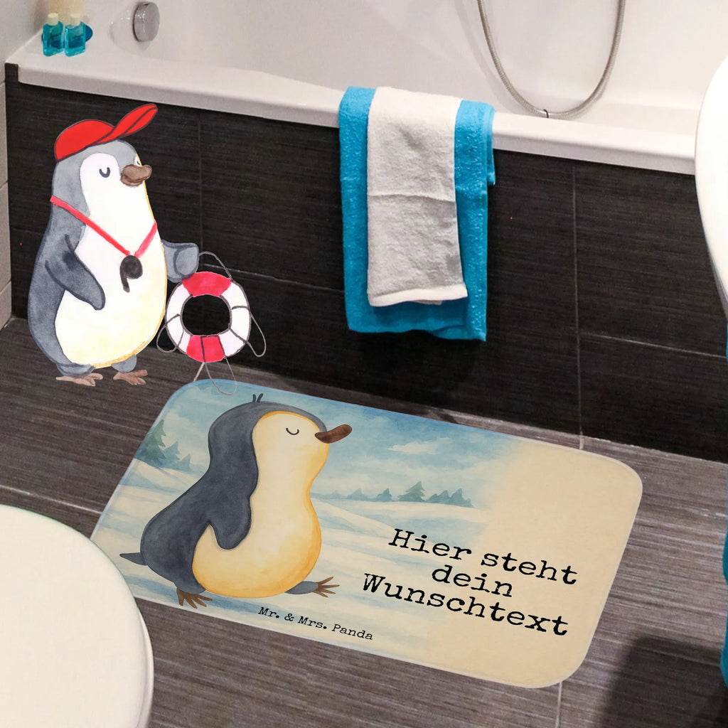 Personalised bath mat Penguin march Design Penguin, North Pole, Winter, Penguins, sister, brother, family, penguin, late riser, early riser, penguins