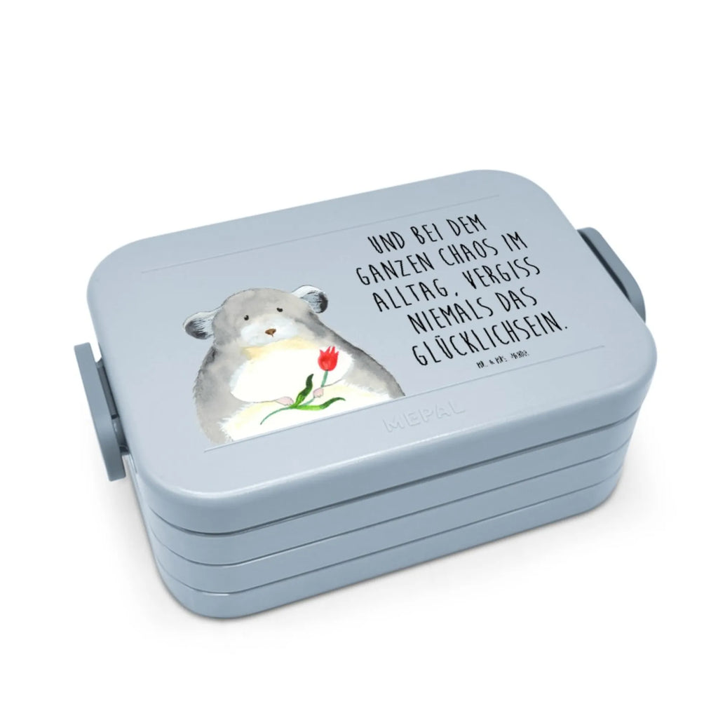 MEPAL Bentobox Chinchilla Blume Motiv Brotdose, Bentobox, Lunchbox, Tiermotive, Gute Laune, lustige Sprüche, Tiere, Liebeskummer, Chaos, Kummer, Büroalltag, Glücklichsein, traurig sein, Büro, Chinchilla, Chinchillas, Depressionen