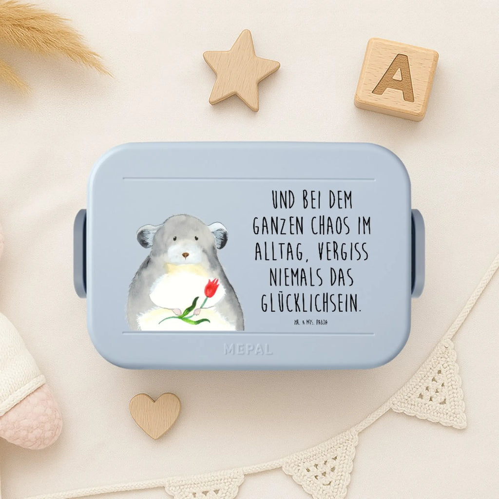 MEPAL Bentobox Chinchilla Blume Motiv Brotdose, Bentobox, Lunchbox, Tiermotive, Gute Laune, lustige Sprüche, Tiere, Liebeskummer, Chaos, Kummer, Büroalltag, Glücklichsein, traurig sein, Büro, Chinchilla, Chinchillas, Depressionen